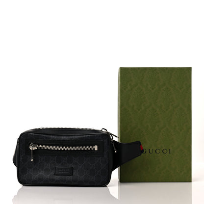 Gucci Soft GG Supreme Monogram Web Belt Bag Black Grey 13 of 13