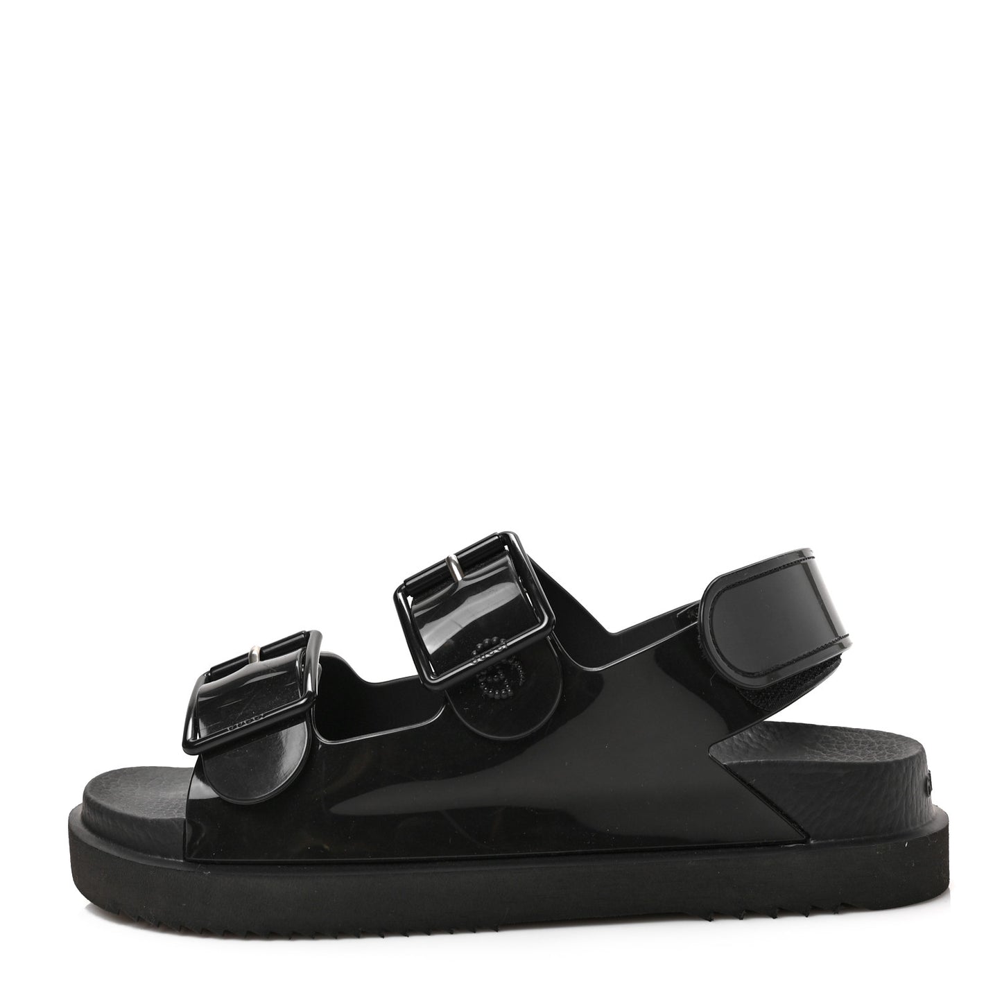 Rubber Mini Double G Womens Dad Sandals 36 Black