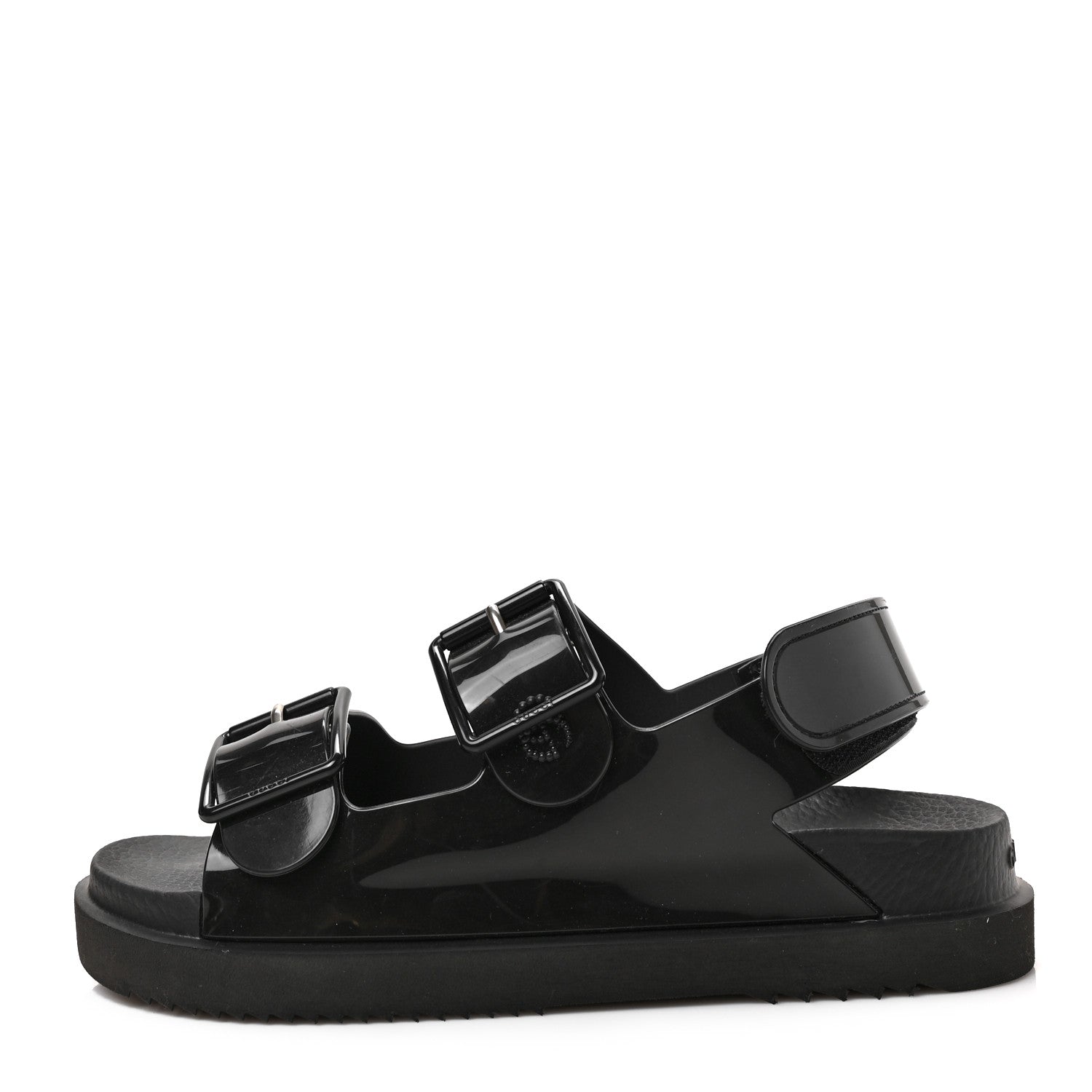 Gucci Rubber Mini Double G Womens Dad Sandals 36 Black 1 of 7