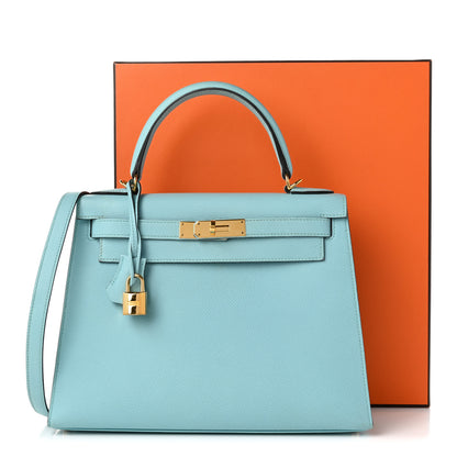Hermes Epsom Kelly Sellier 28 Bleu Atoll 11 of 11