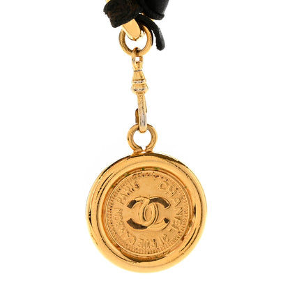 Chanel Lambskin Chain 31 Rue Cambon Medallion Belt Gold Black 4 of 7