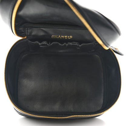 Chanel Lambskin Vanity Cosmetic Case Black 5 of 9