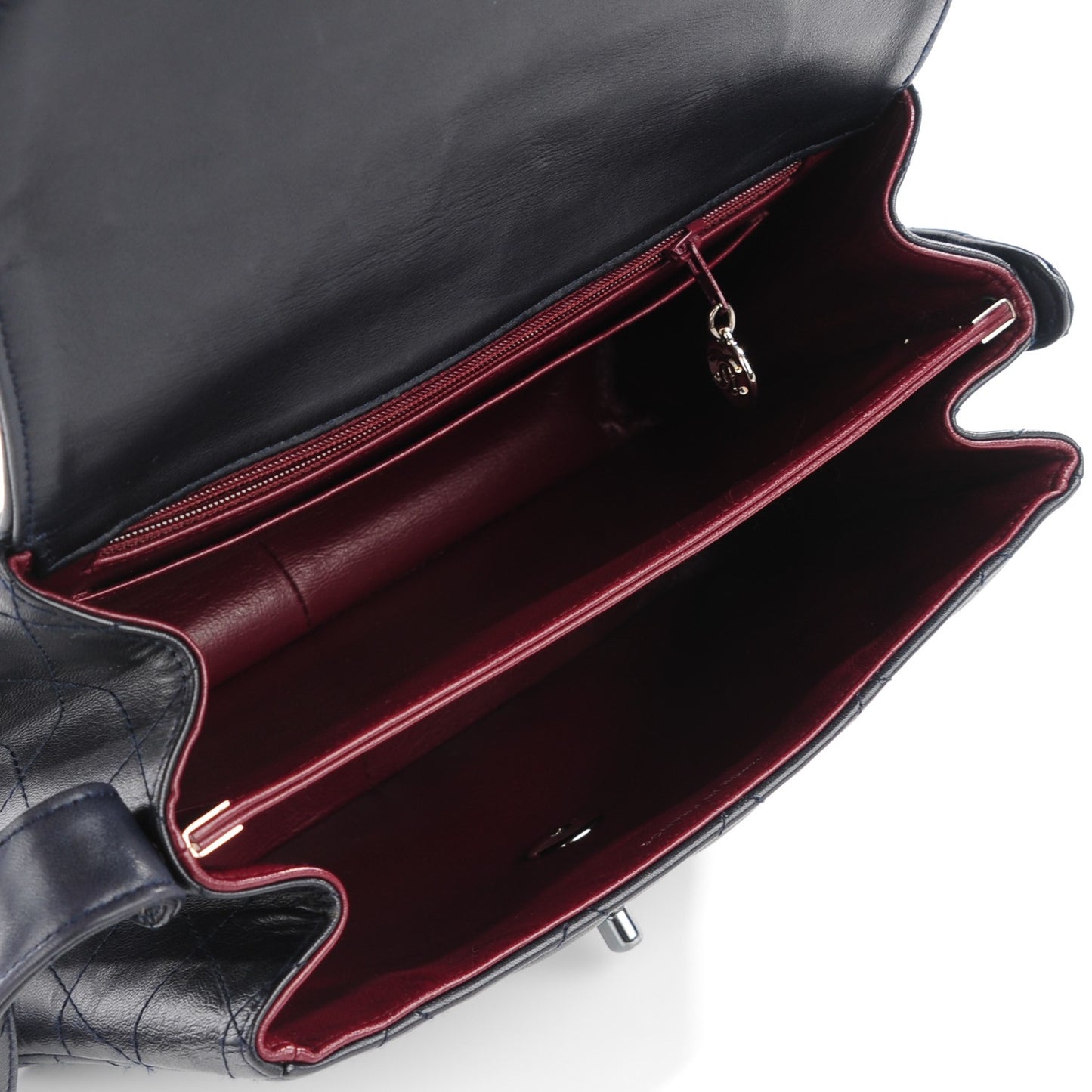 Lambskin Quilted Flap Shoulder Bag Black