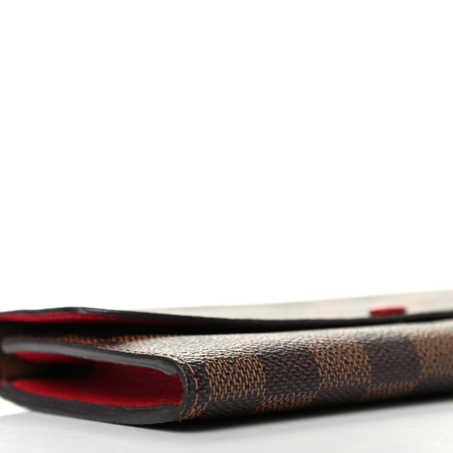Damier Ebene Emilie Wallet Red
