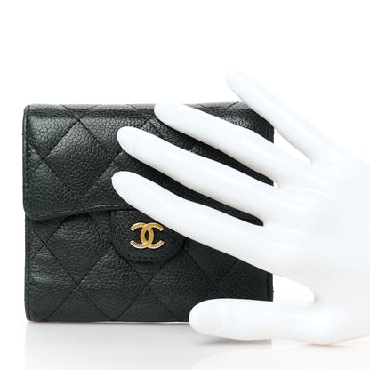Chanel Caviar Quilted Compact Flap Wallet Black 2 of 11