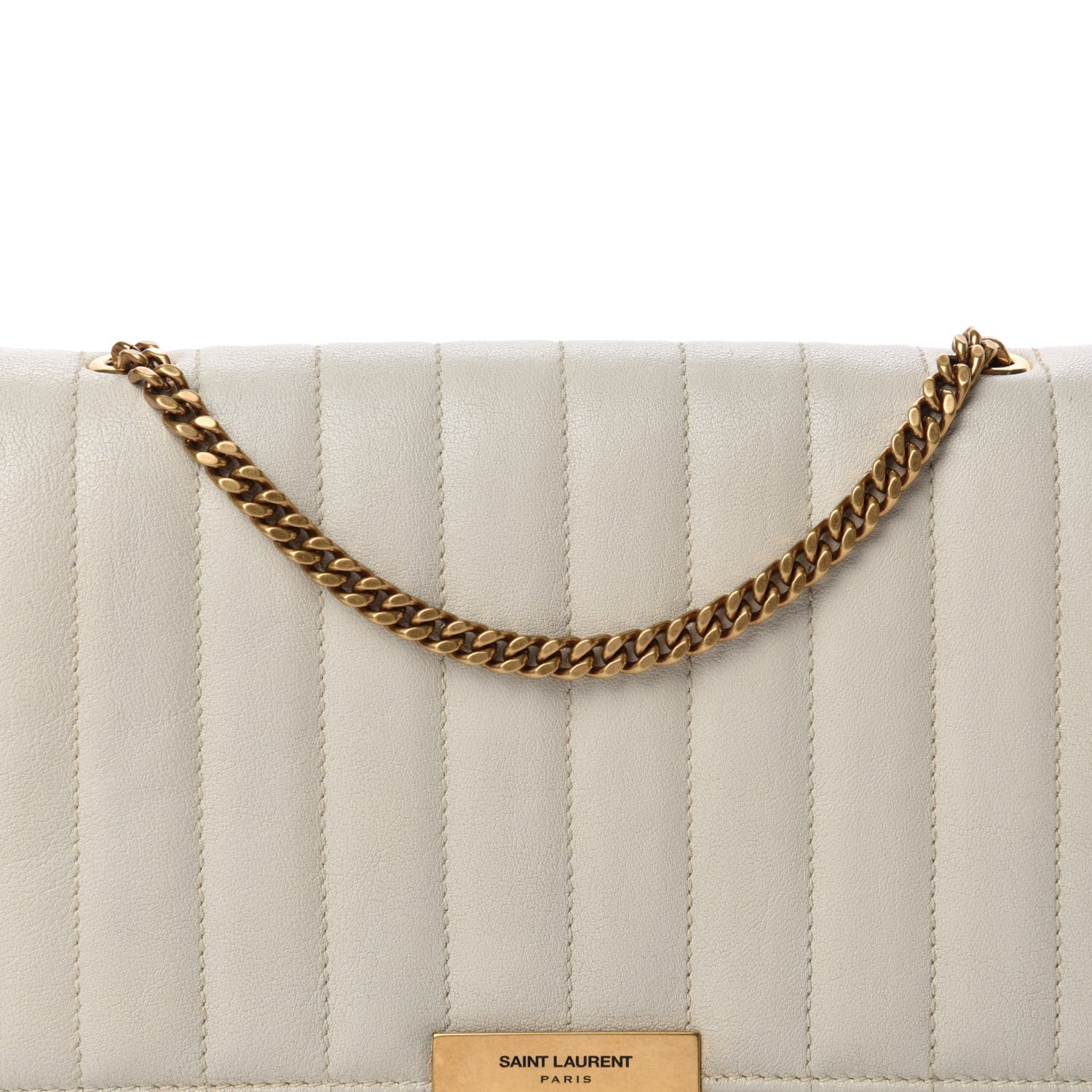 Saint Laurent Lambskin Matelasse Amalia Chain Shoulder Bag Creama Soft 10 of 10