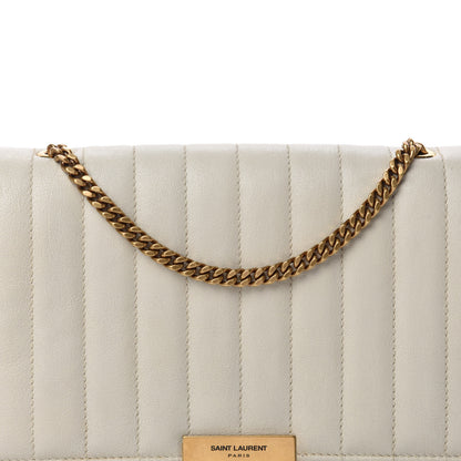 Saint Laurent Lambskin Matelasse Amalia Chain Shoulder Bag Creama Soft 10 of 10