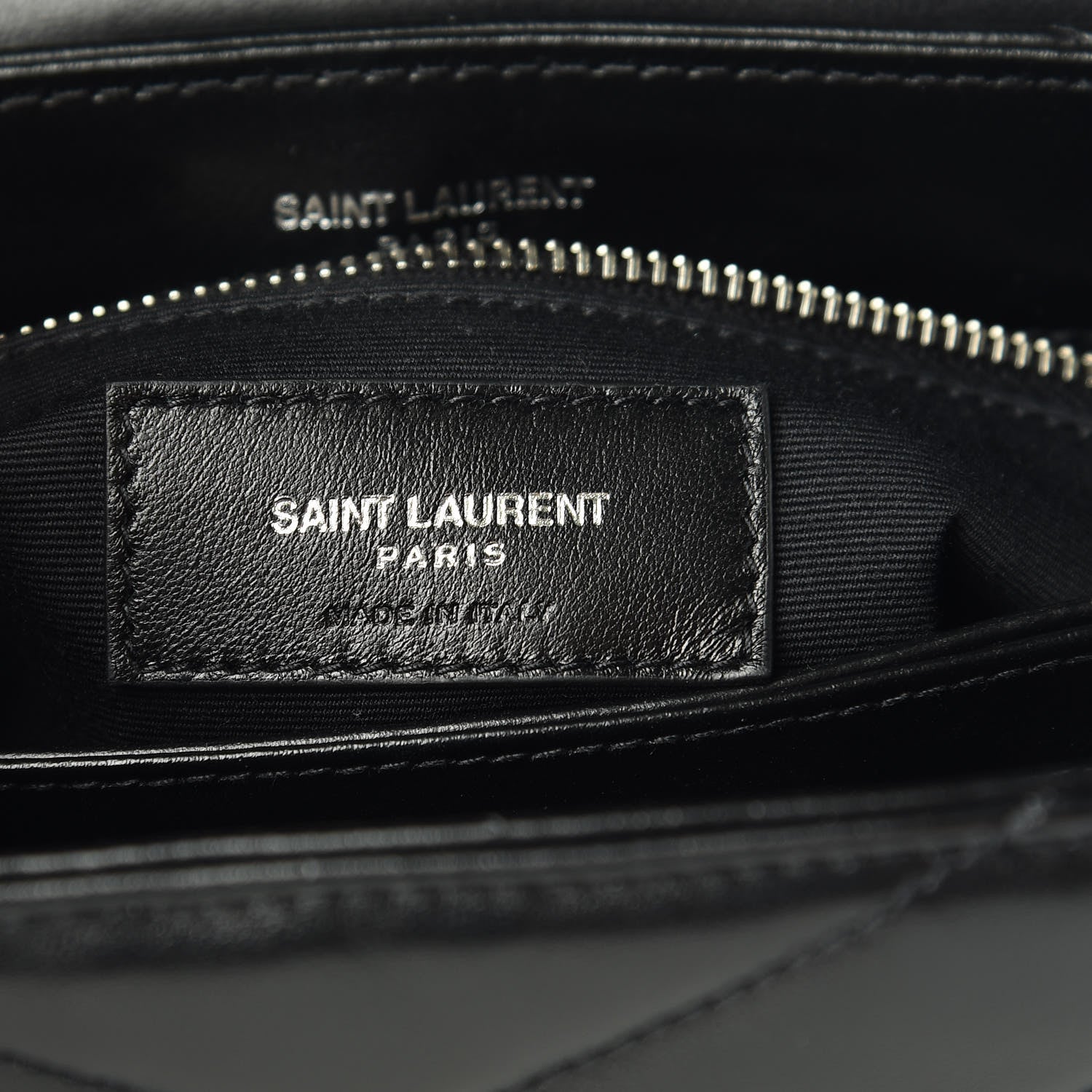 Saint Laurent Calfskin Y Quilted Monogram Toy Loulou Crossbody Bag Black 7 of 11