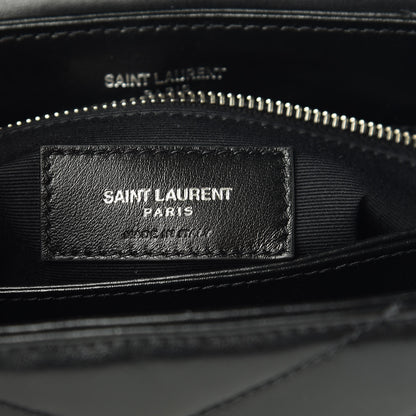 Saint Laurent Calfskin Y Quilted Monogram Toy Loulou Crossbody Bag Black 7 of 11
