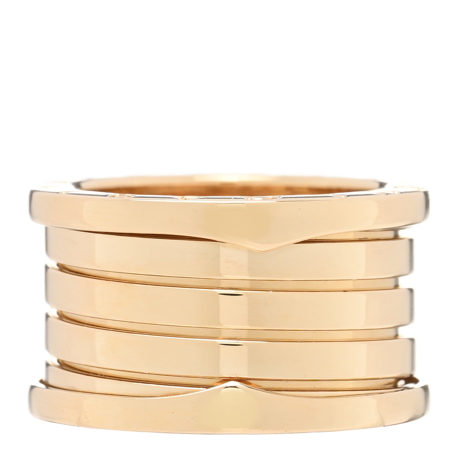 Bulgari 18K Yellow Gold B.Zero1 Five-Band Anniversary Ring 53 6.25 1 of 5