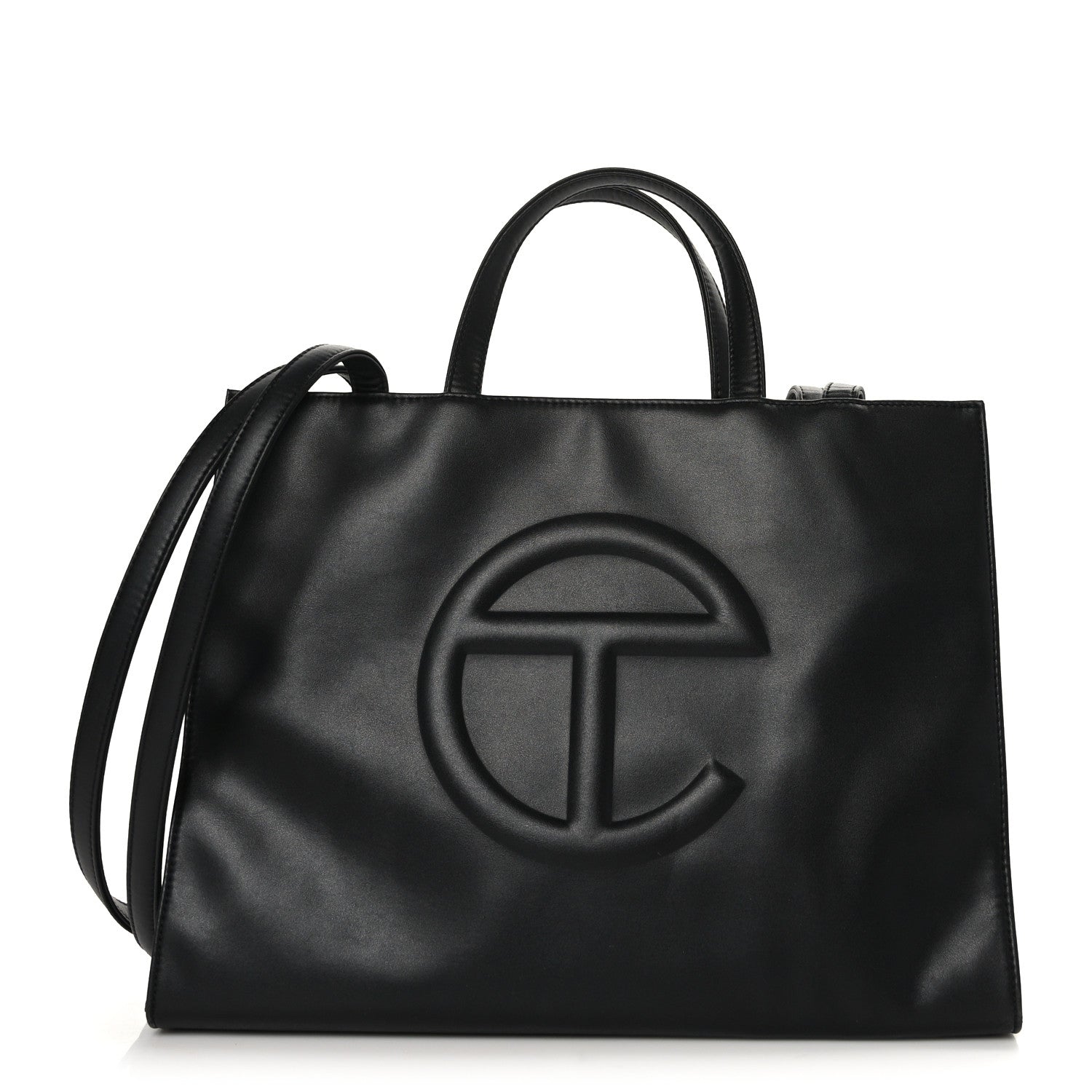 Telfar Vegan Leather Medium Shopping Bag Black 1 of 8