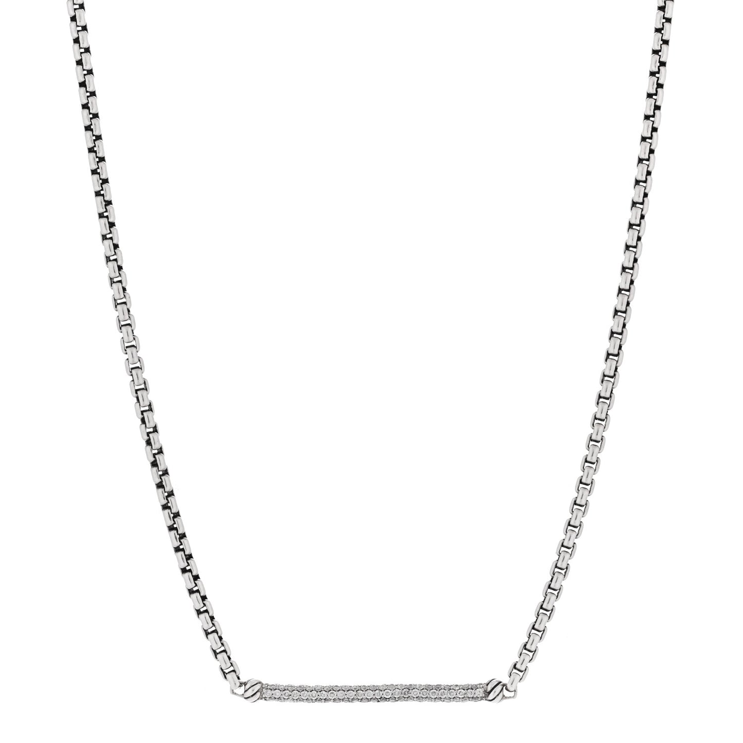 Sterling Silver Diamond Petite Metro Necklace