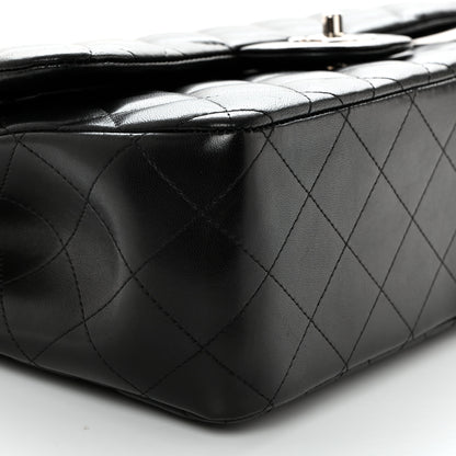 Chanel Lambskin Quilted Jumbo Double Flap Black 8 of 9
