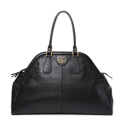 Gucci Calfskin Large Re(Belle) Top Handle Bag Black 1 of 12