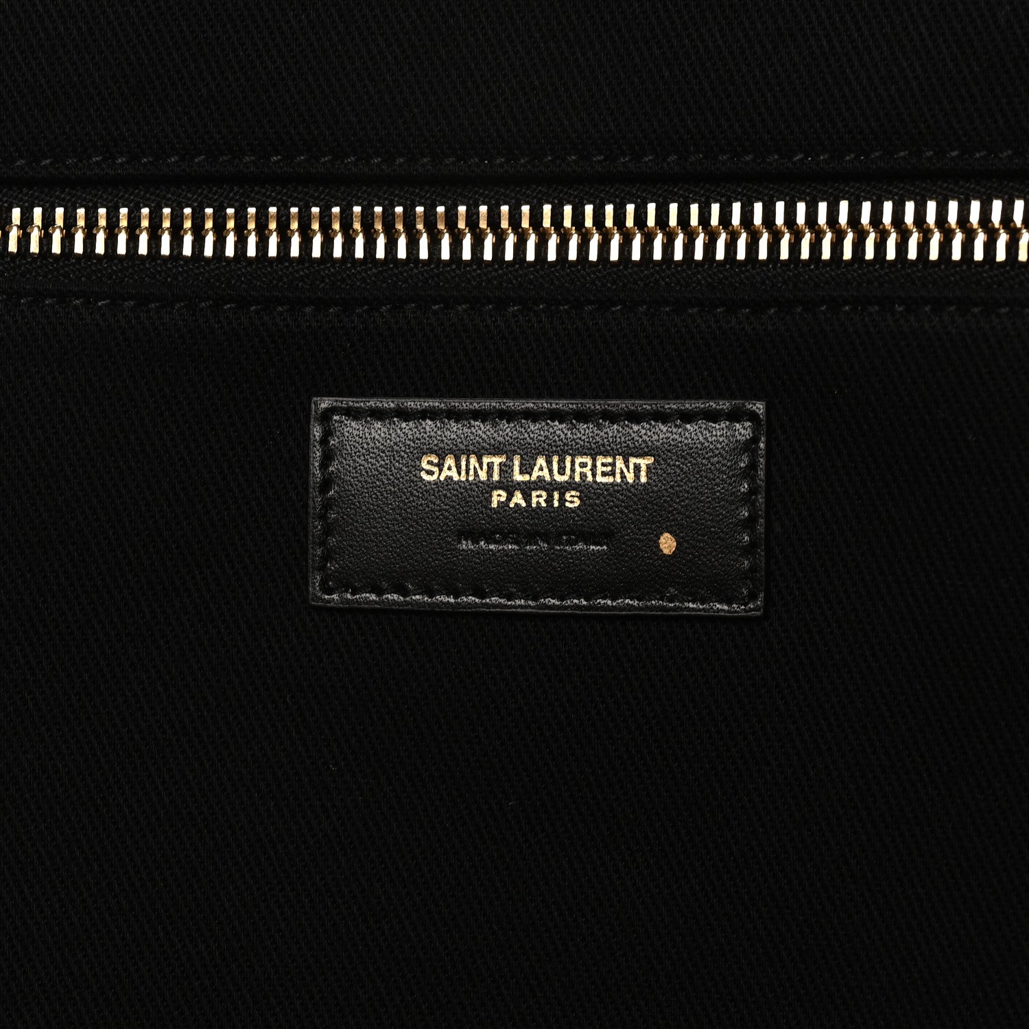 Saint Laurent Linen Calfskin Rive Gauche Tote Black 5 of 9