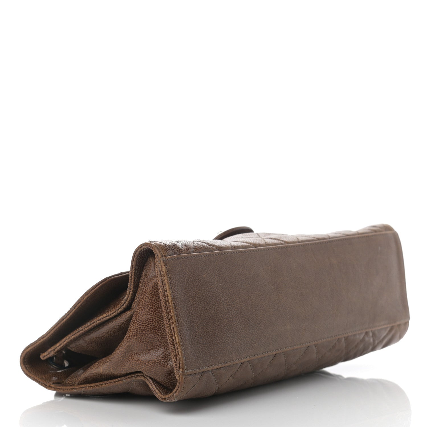 Chanel Crumpled Grained Calfskin Jumbo CC Crave Flap Beige 3 of 13