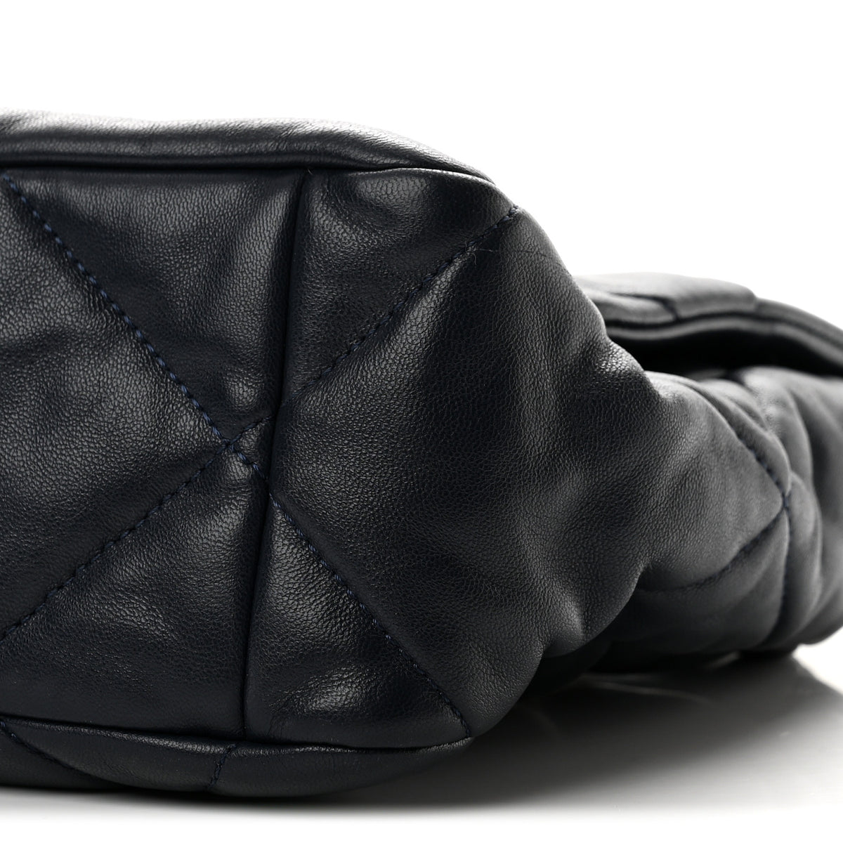 Goatskin Quilted Large Chanel 19 Flap Dark Blue