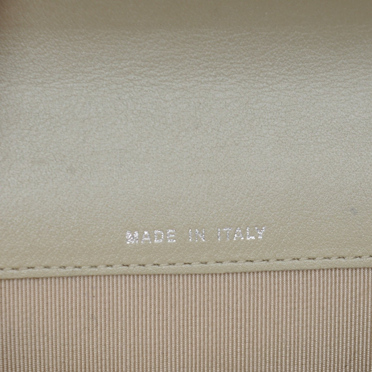 Patent Quilted Card Holder Light Gold