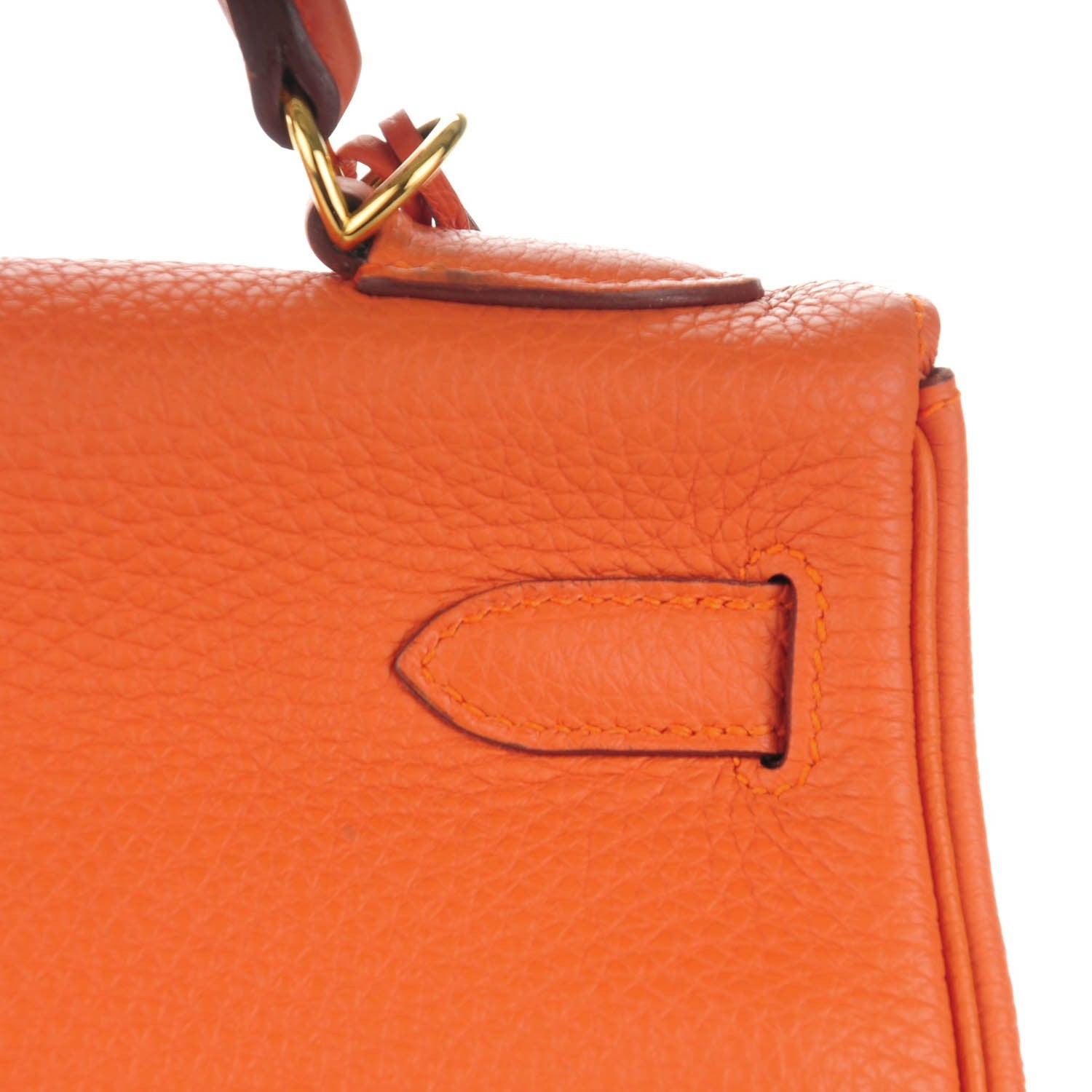 Hermes Togo Kelly Retourne 32 Orange 7 of 25
