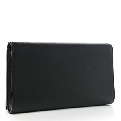 Saint Laurent Calfskin Monogram Large Belle De Jour Clutch Black 3 of 8