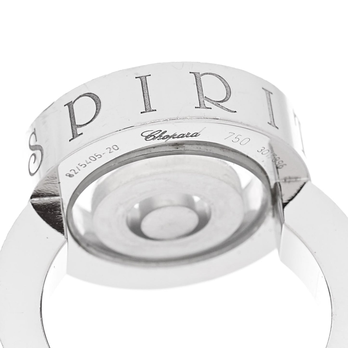 18K White Gold Diamond Happy Spirit Ring 52 6