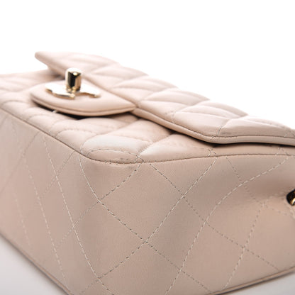 Chanel Lambskin Quilted Mini Rectangular Flap Light Beige 9 of 12