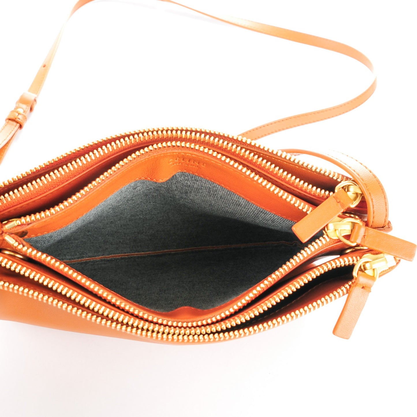 Lambskin Small Trio Crossbody Bag Brick