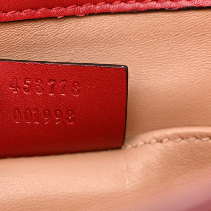 Gucci Nappa Pearl Studded Mini Queen Margaret Broadway Shoulder Bag Hibiscus Red 7 of 12