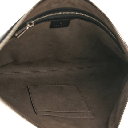 Gucci Guccissima Medium Flat Messenger Bag Black 5 of 9