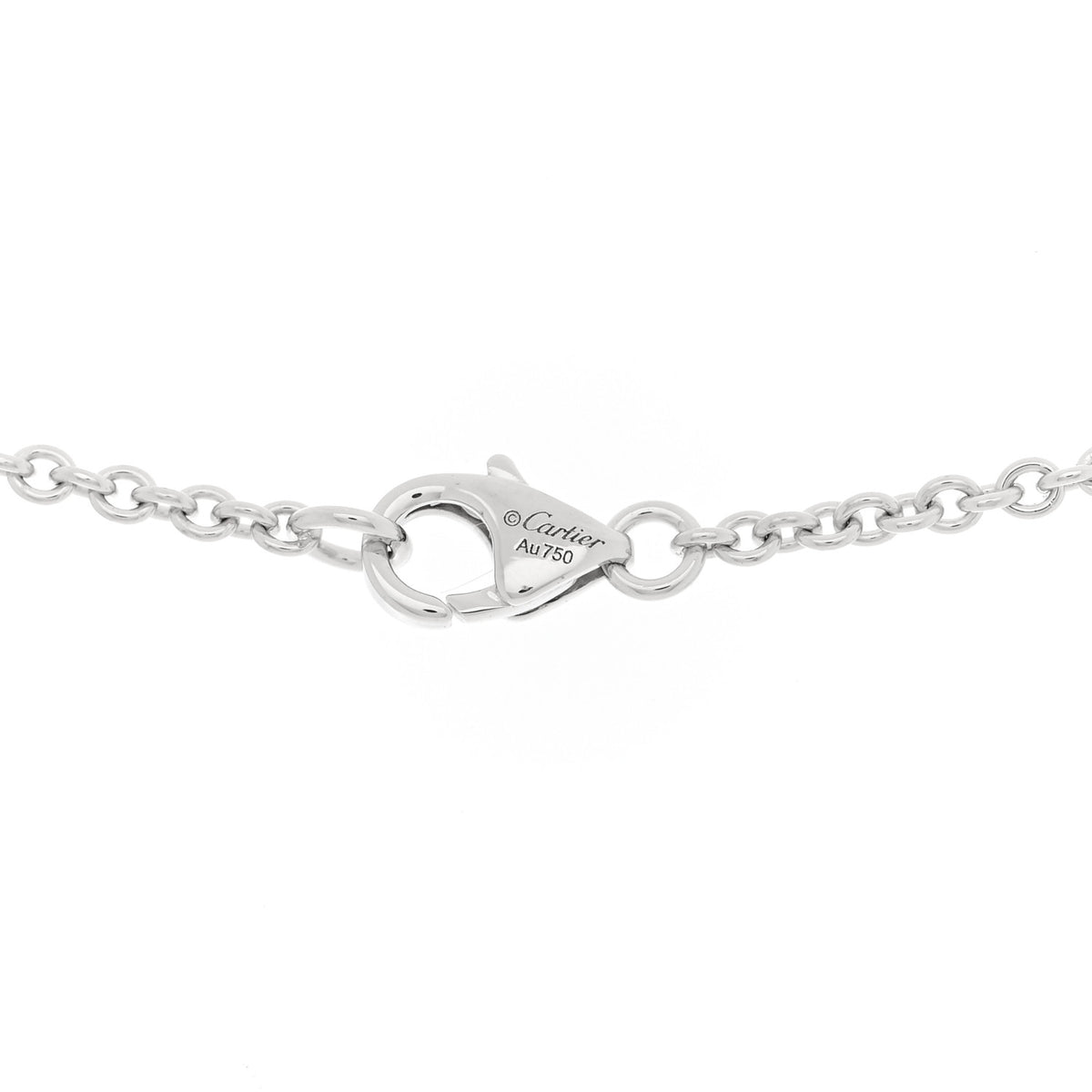 Cartier 18K White Gold Interlocking LOVE Necklace 4 of 4