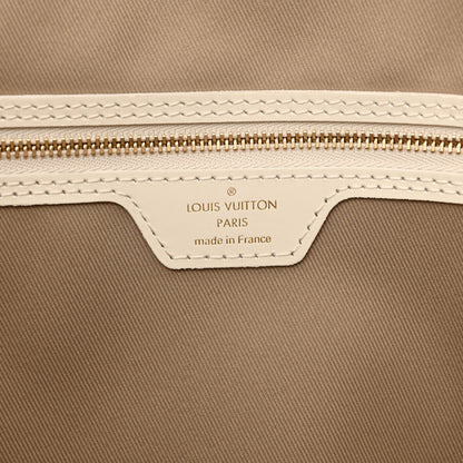 Louis Vuitton Cotton Monogram Embroidered Neverfull MM Beige White 7 of 10