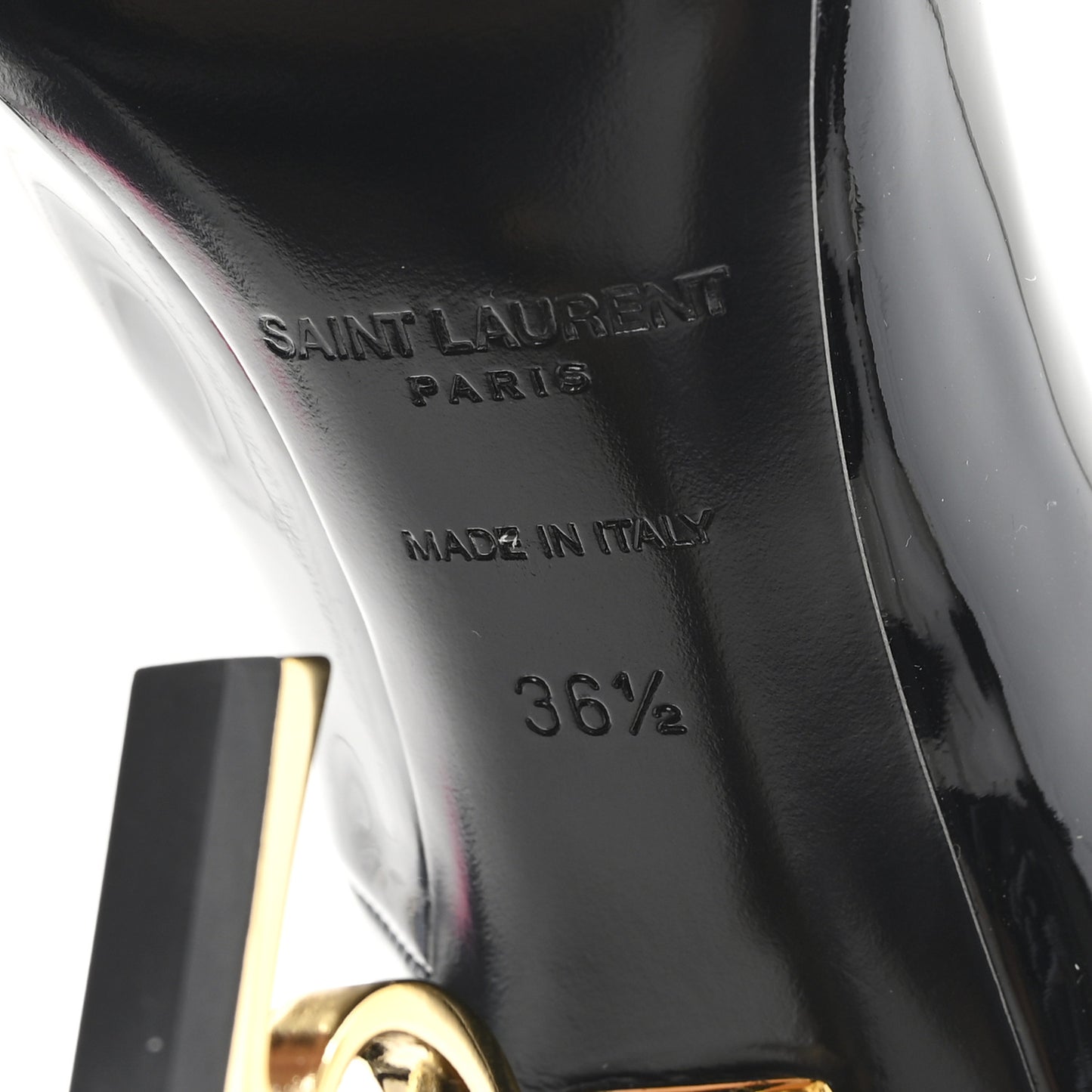 Patent Opyum 110 Pumps 36.5 Black Gold