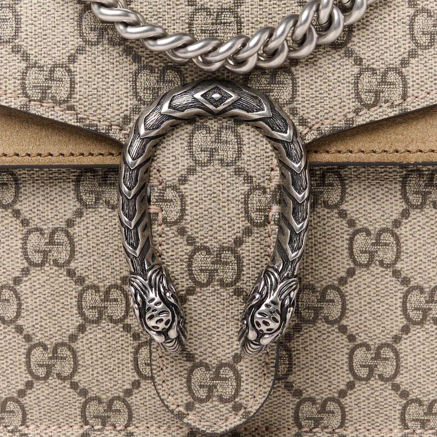 Gucci GG Supreme Monogram Mini Dionysus Shoulder Bag Taupe 8 of 10