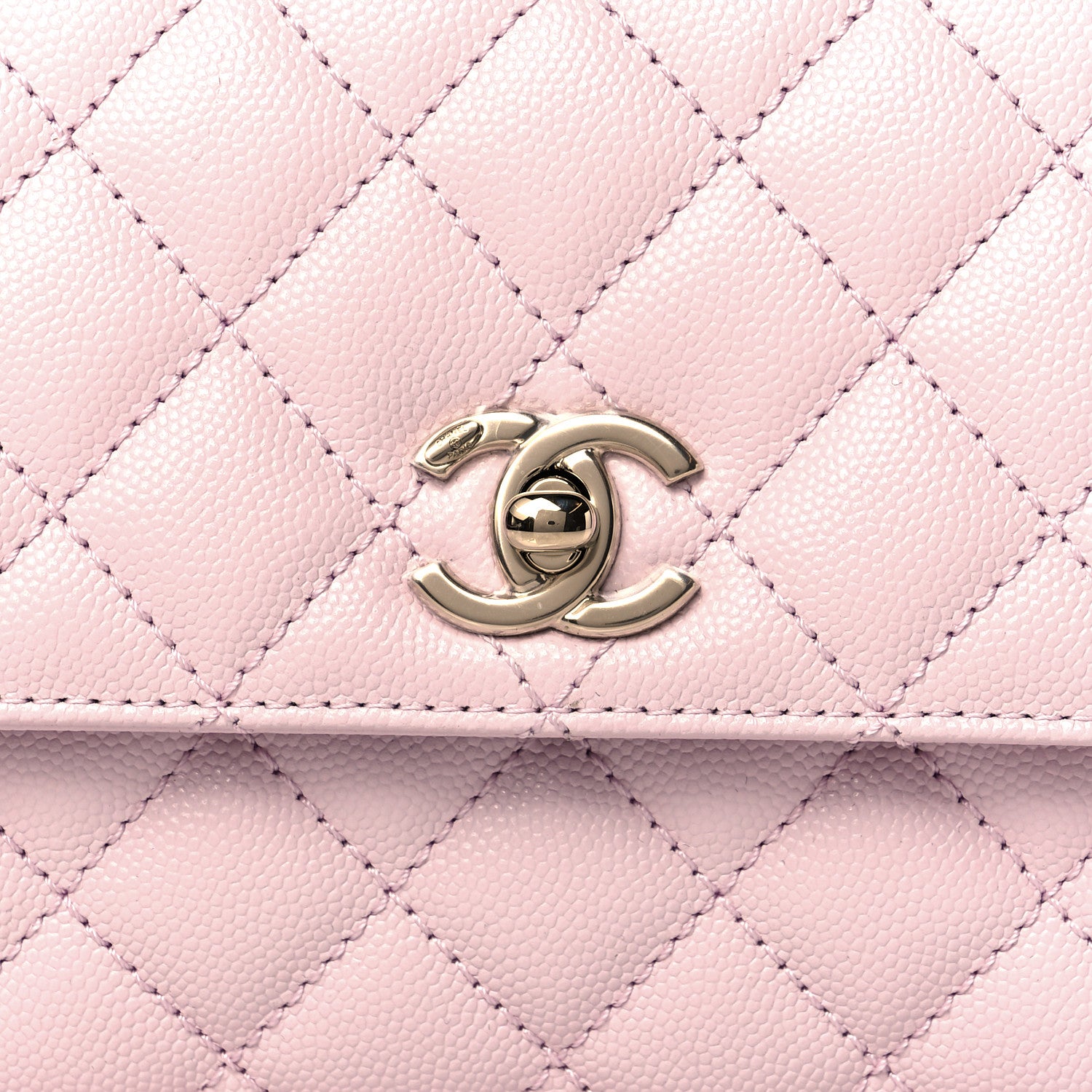 Chanel Caviar Quilted Mini Coco Handle Flap Light Pink 9 of 12