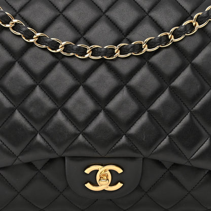 Chanel Lambskin Quilted Maxi Single Flap Black 8 of 13