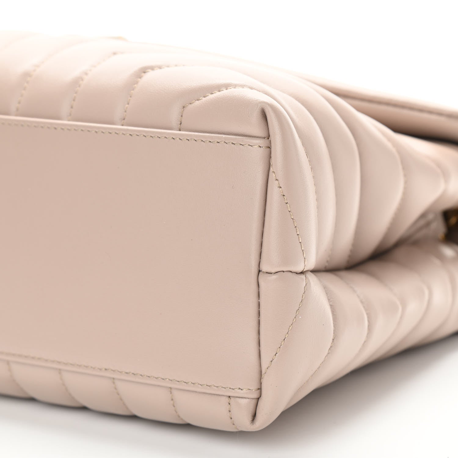 Saint Laurent Calfskin Y Quilted Monogram Medium Loulou Chain Satchel Light Natural 8 of 8