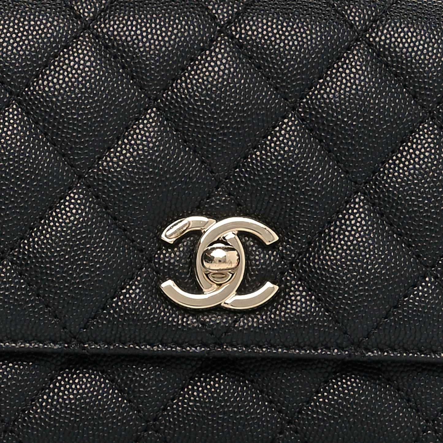 Caviar Quilted Extra Mini Coco Handle Flap Black