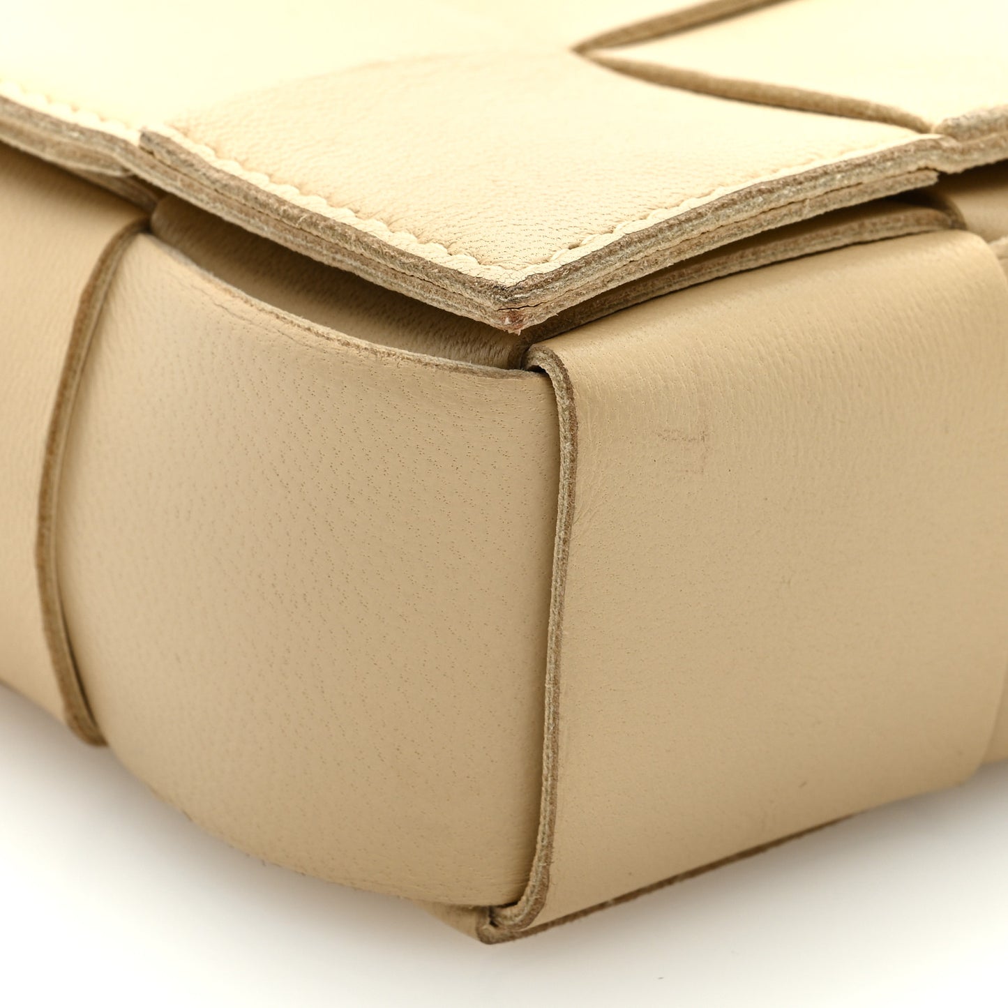 Lambskin Maxi Intreccio Candy Cassette Crossbody Bag Porridge Gold