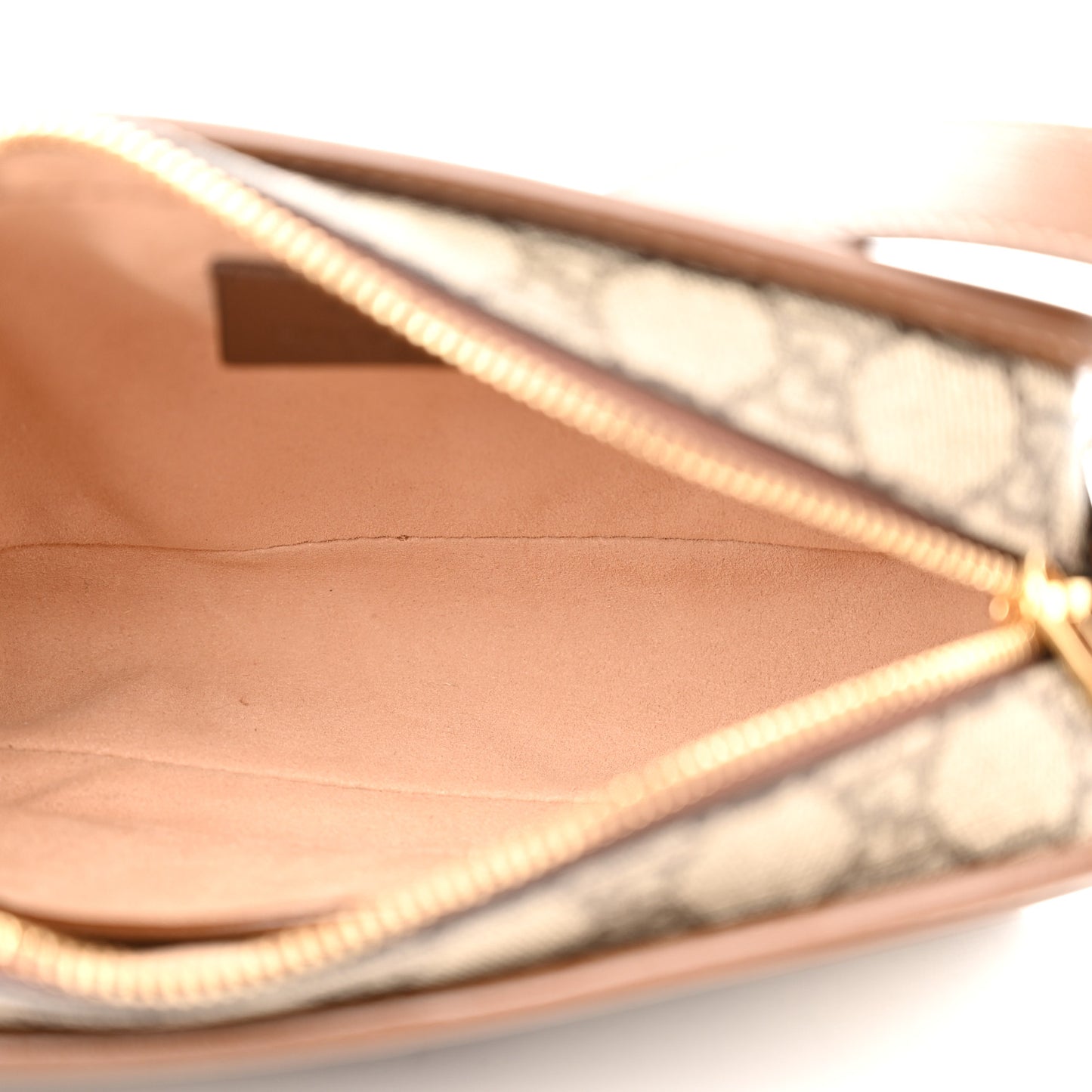 GG Supreme Monogram Azalea Calfskin Mini Retro Interlocking G Shoulder Bag Beige Ebony Brown Sugar