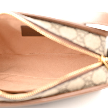 Gucci GG Supreme Monogram Azalea Calfskin Mini Retro Interlocking G Shoulder Bag Beige Ebony Brown Sugar 5 of 11