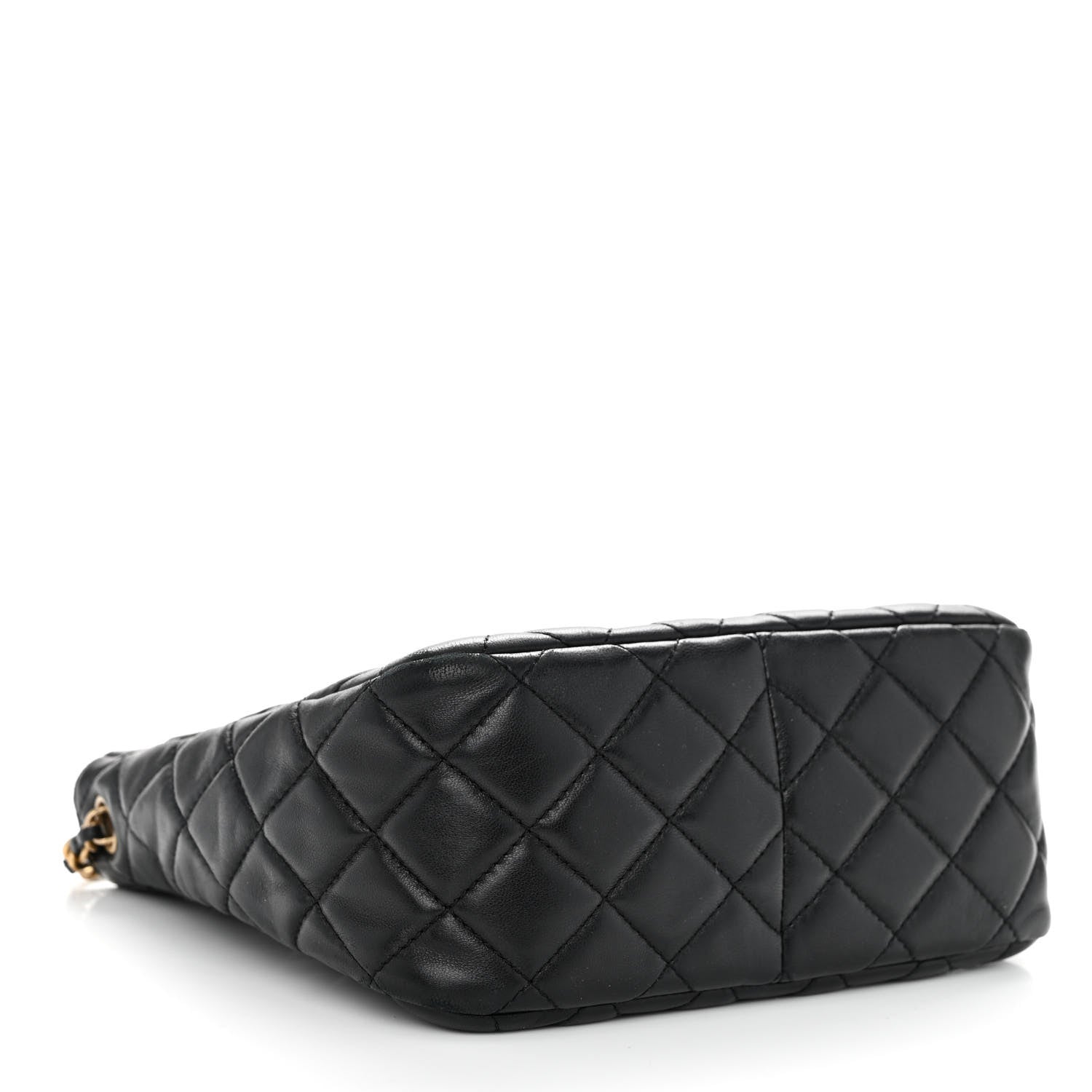 Chanel Lambskin Quilted Small Pearl Crush Hobo Black 4 of 12