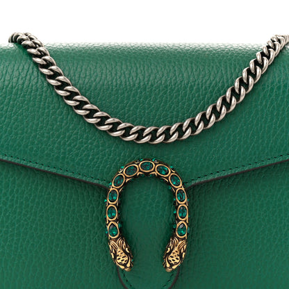 Gucci Calfskin Mini Dionysus Chain Wallet Emerald 8 of 12