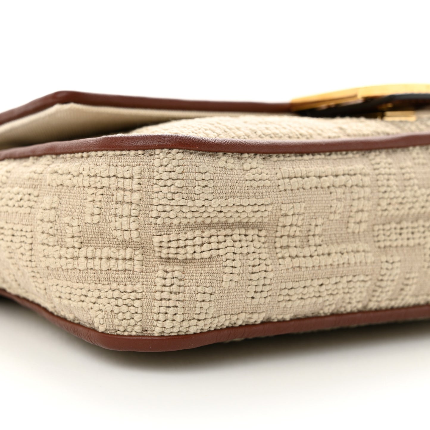 Sardinian Jacquard Vitello King FF 1974 Embroidered Baguette Corda Praline
