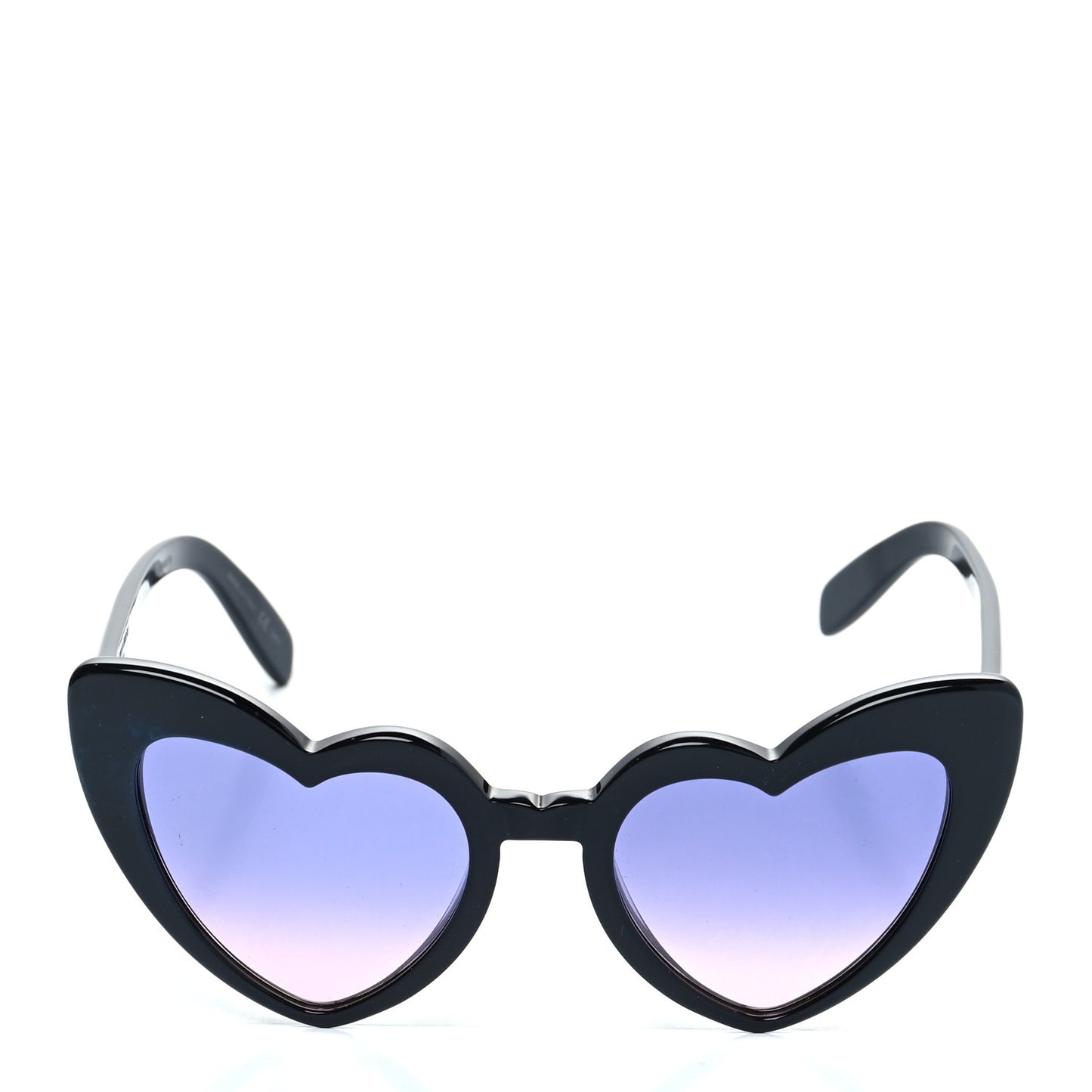 Acetate Heart Frame Sunglasses Black