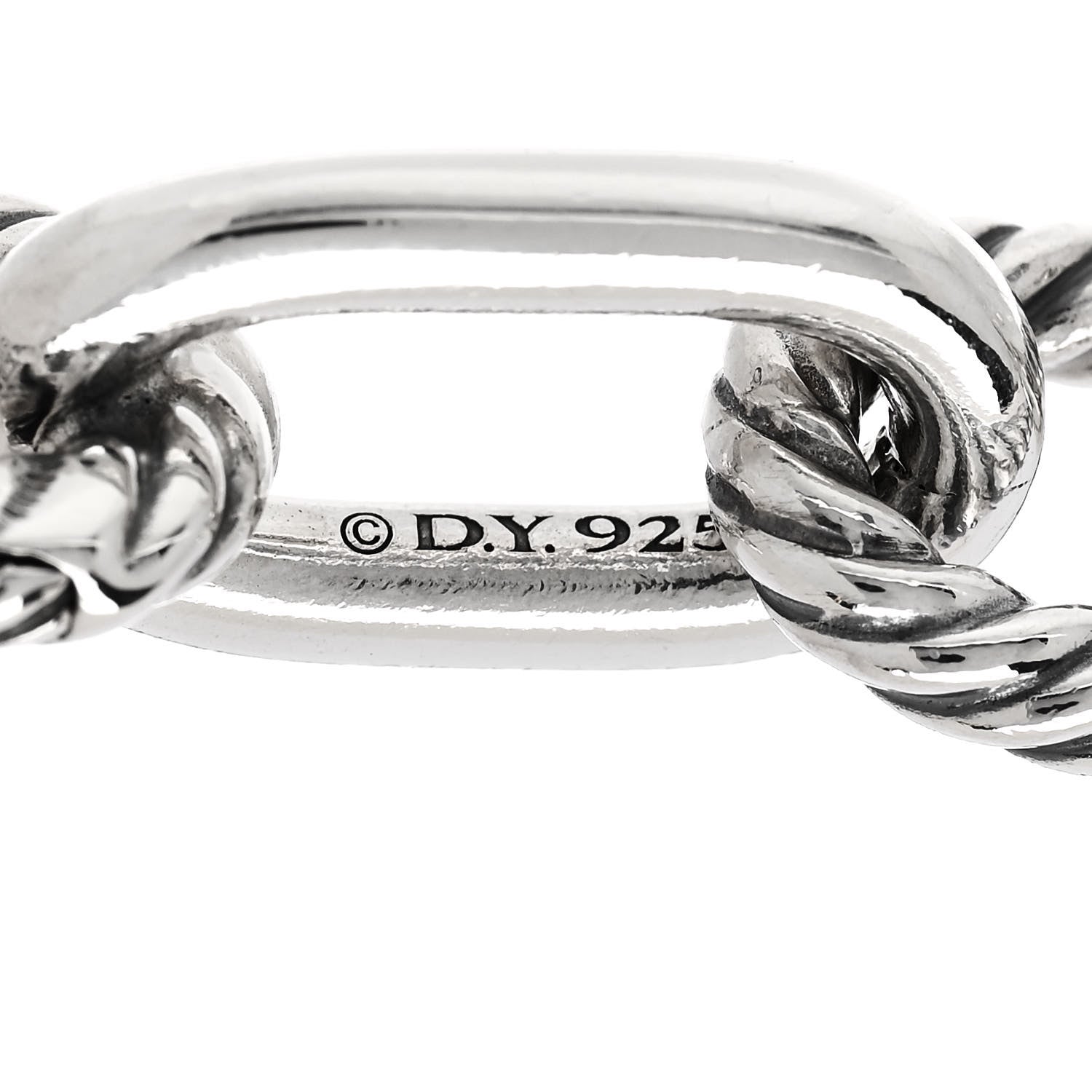 David Yurman Sterling Silver 18K Yellow Gold 11mm Madison Chain Bracelet 3 of 5