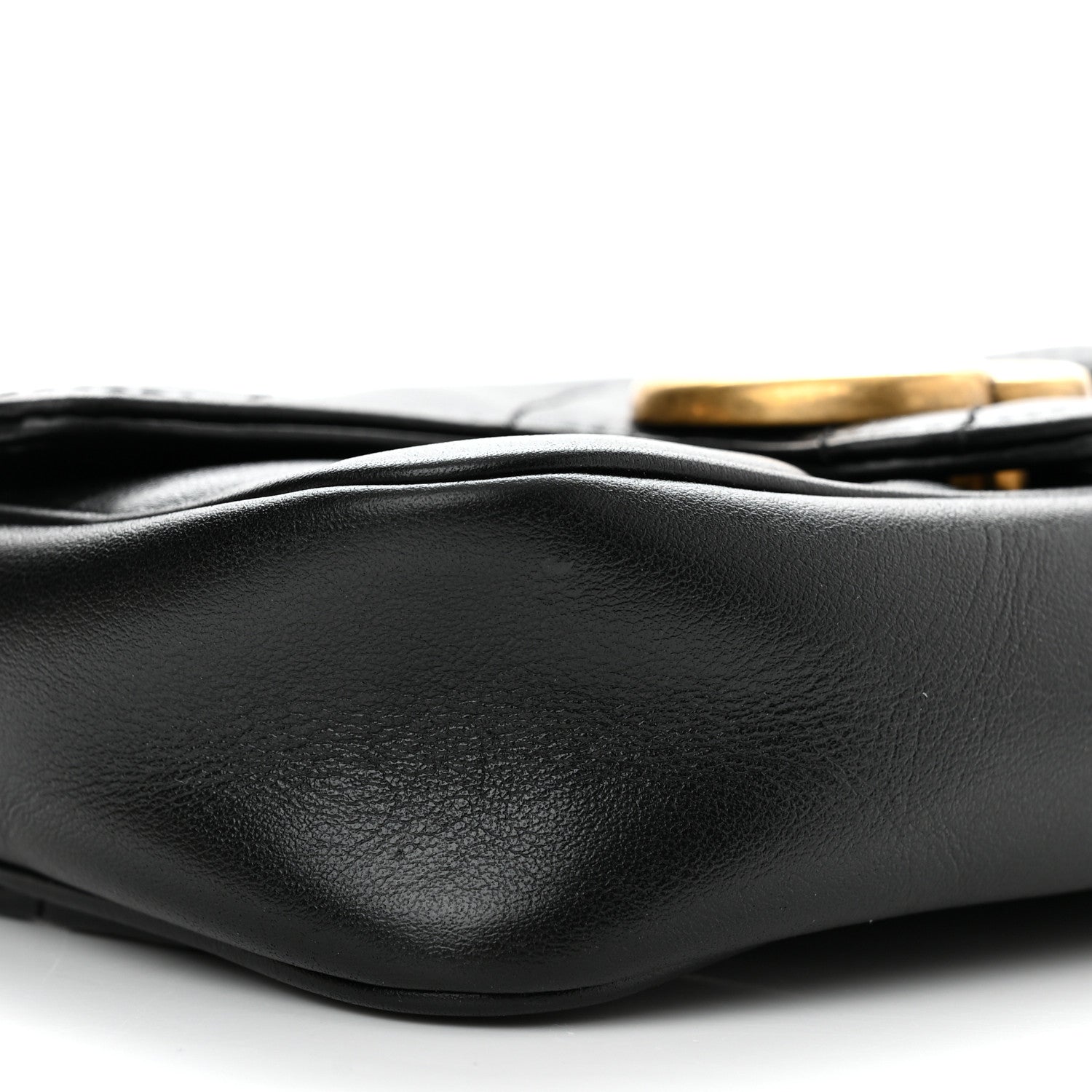Gucci Calfskin Matelasse Super Mini GG Marmont Shoulder Bag Black 9 of 10