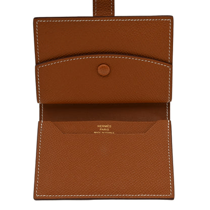 Hermes Epsom Mini Bearn Wallet Gold 5 of 8