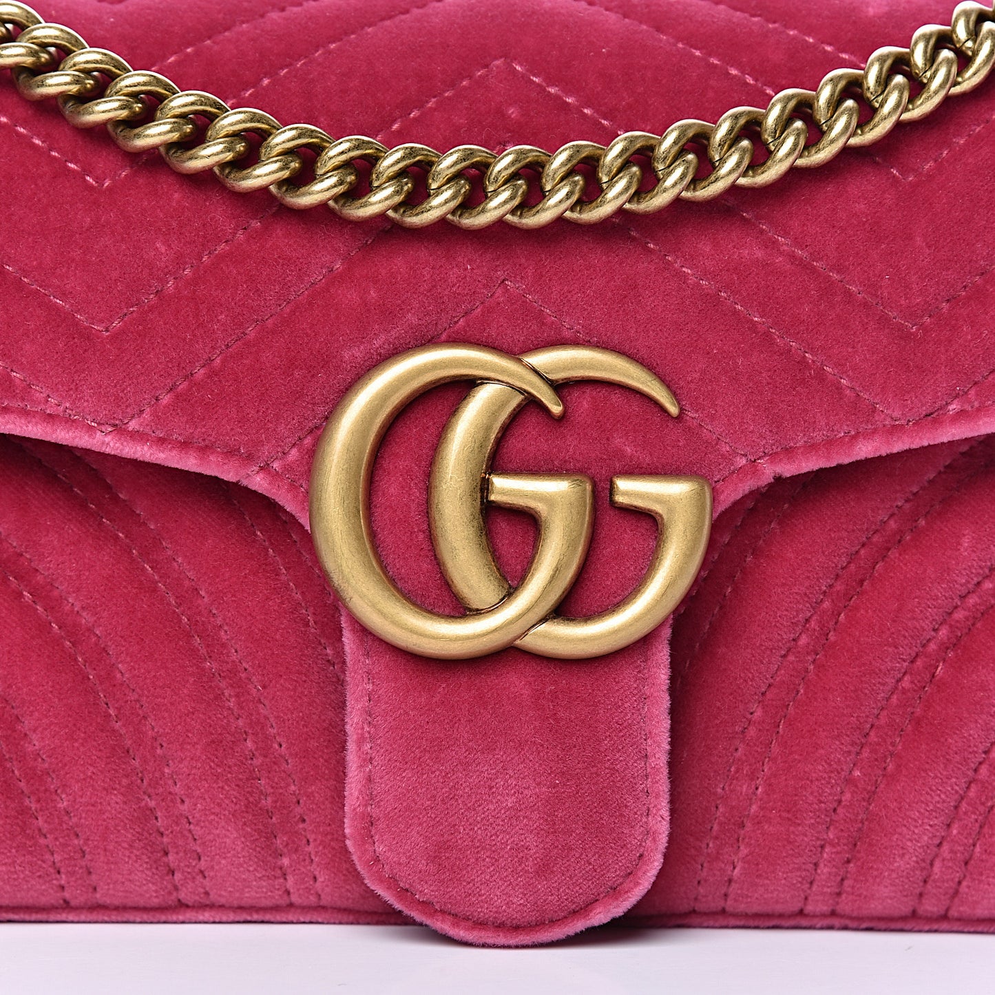 Velvet Matelasse Small GG Marmont Shoulder Bag Light Raspberry Rose
