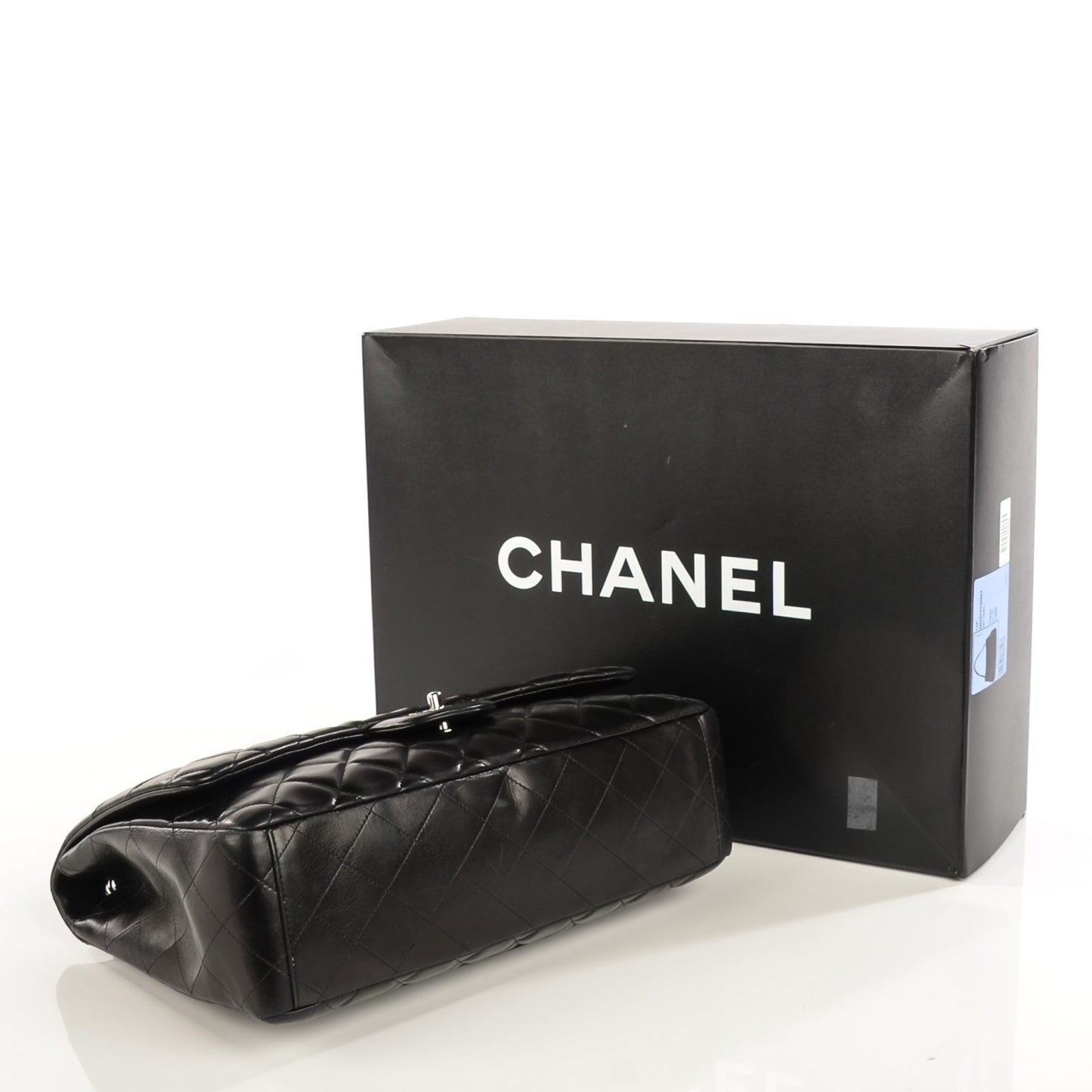 Lambskin Quilted Maxi Single Flap Black
