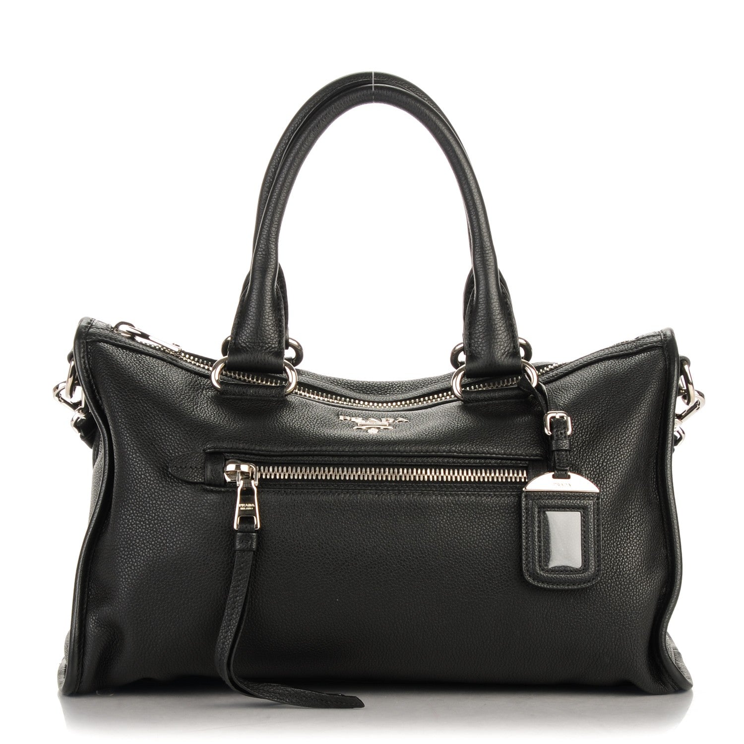 Prada Vitello Phenix Shoulder Bag Nero Black 1 of 8